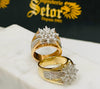 Rose gold snowflake ring WR381