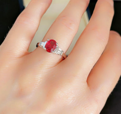 Red sapphire ring