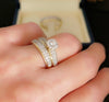 Anna diamond trio wedding rings