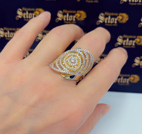 Spiral cocktail ring