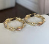 Twist hoop earrings