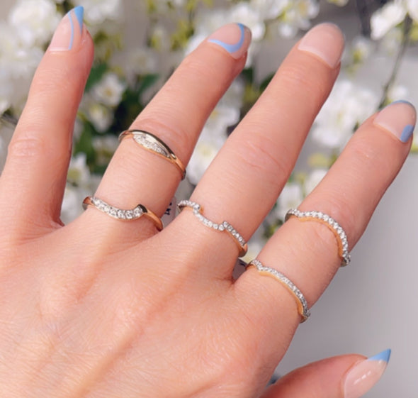 Stackable diamond rings