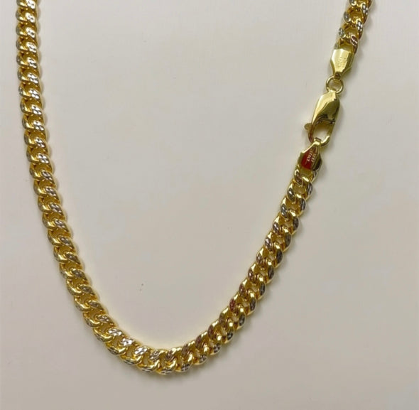 Diamond cut Cuban link chain