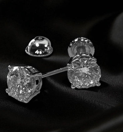 Lab grown diamond stud earrings