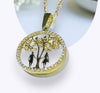 Family tree pendant with chain