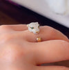 Green eyes panther ring