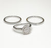 Diamond trio wedding rings