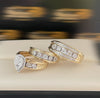 Jules diamond trio wedding rings