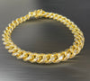 Diamond cut Cuban bracelet
