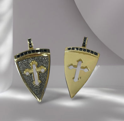 Reversible shield pendant