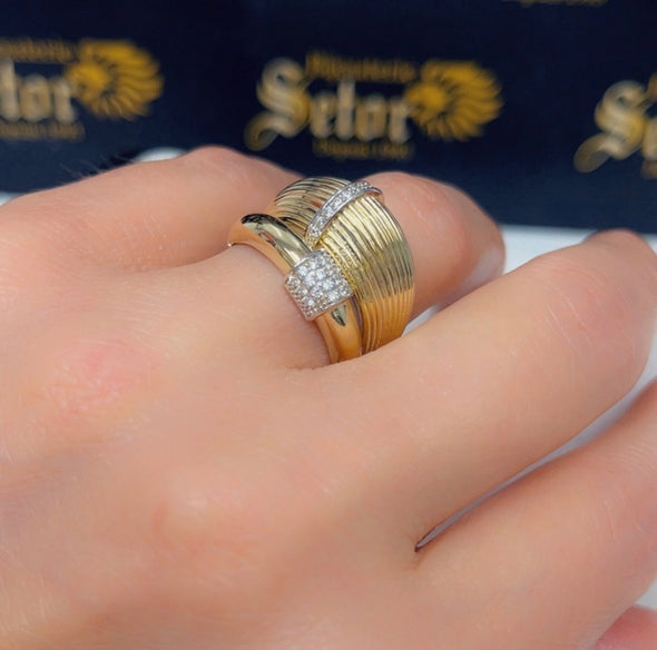 Double cabochons ring