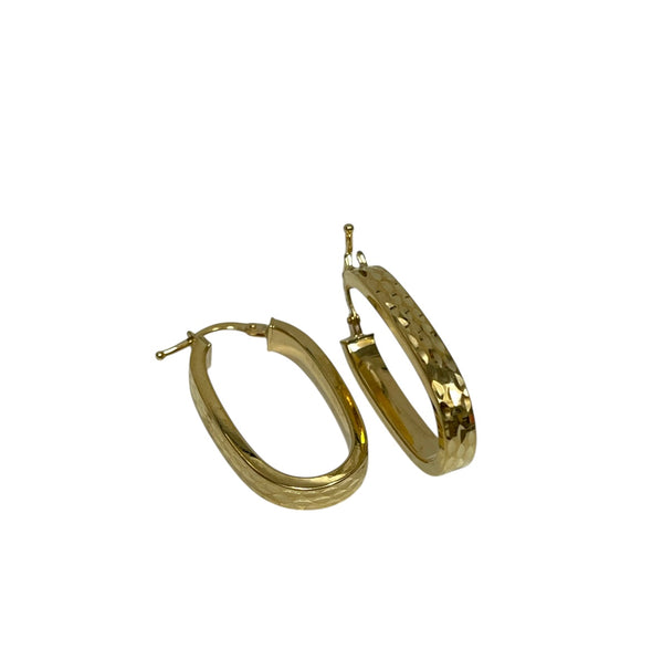 Rectangular diamond cut earrings