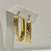 Rectangular diamond cut earrings