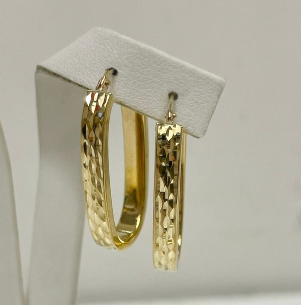 Rectangular diamond cut earrings