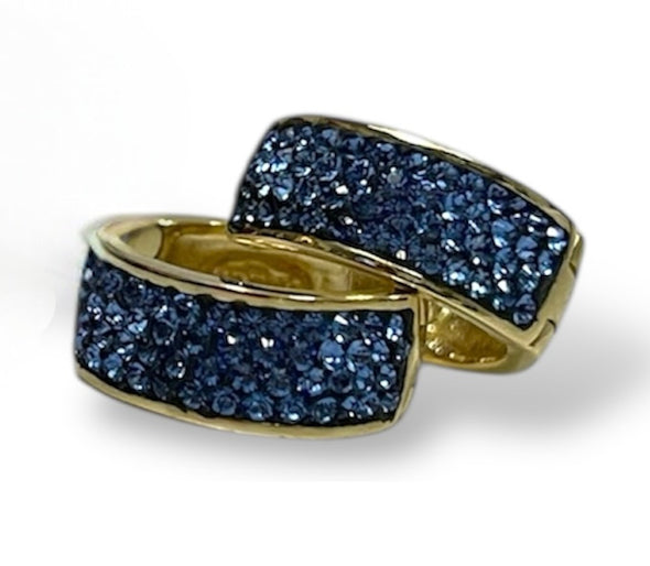 Blue crystal earrings