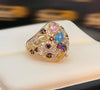 Colourful cabochon ring