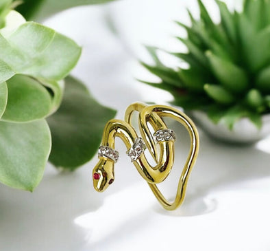 Slithering snake ring