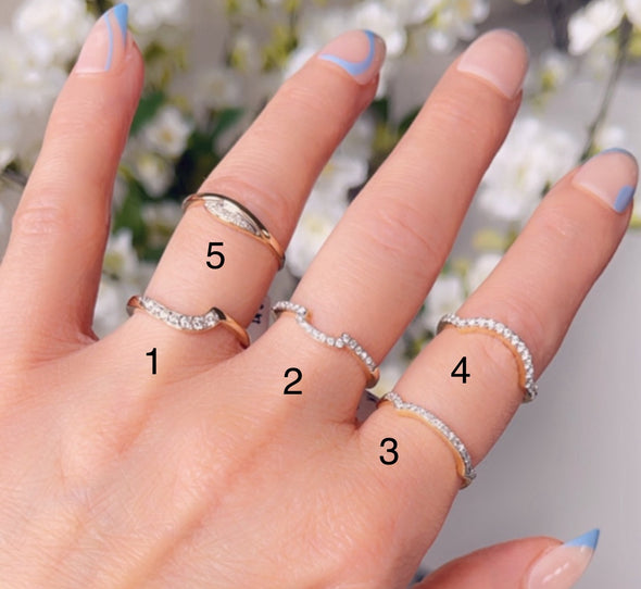 Stackable diamond rings