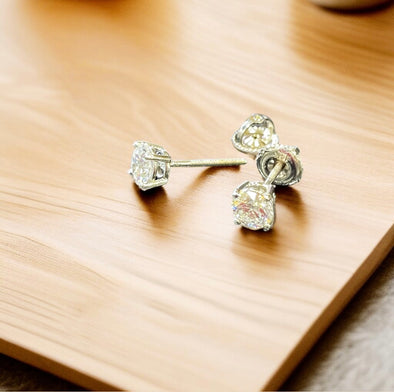 Boucles d'oreilles en diamant de culture