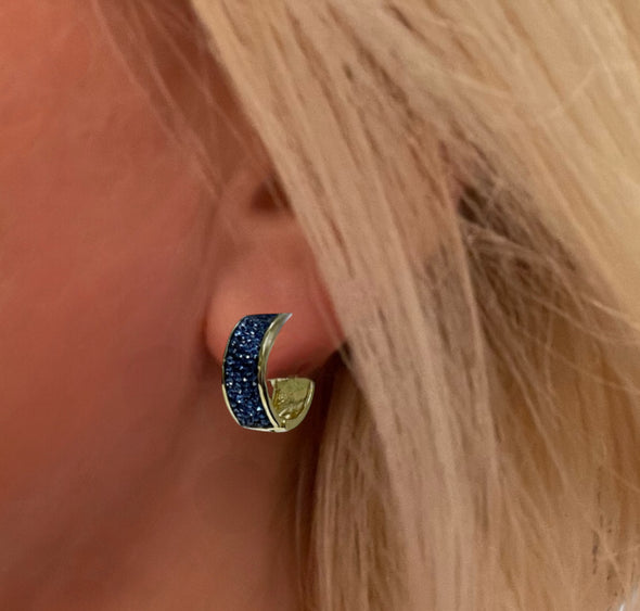 Blue crystal earrings