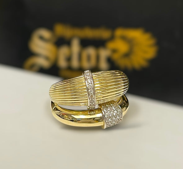 Double cabochons ring