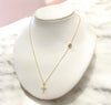 Cross & ball necklace