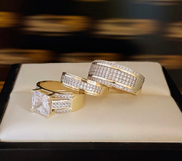 Trio wedding rings