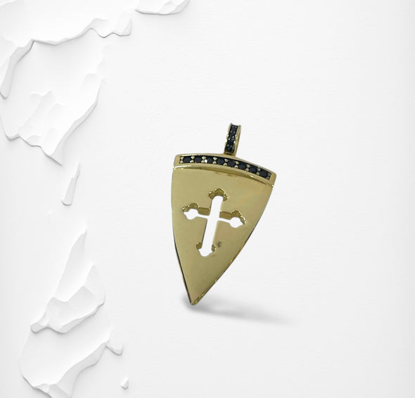 Reversible shield pendant