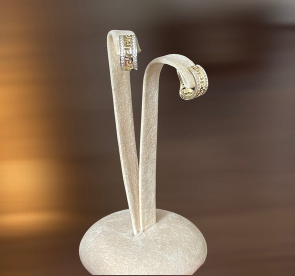 Boucles d'oreilles clés grecques