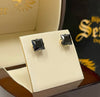 Black stud earrings