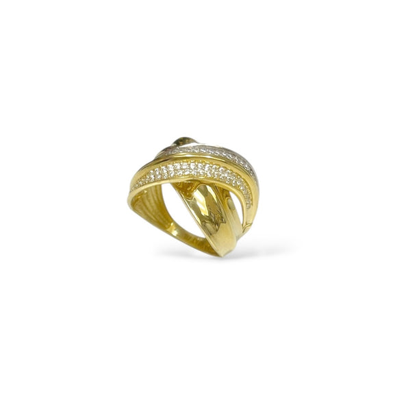 Double crisscross ring