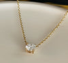 Lab grown diamond solitaire necklace