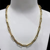 Paper clip gold chain