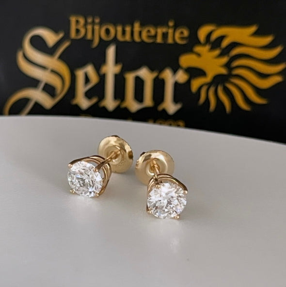 Lab grown diamond earrings