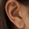 Cross stud earrings