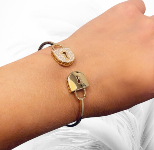 Locket bangle bracelet