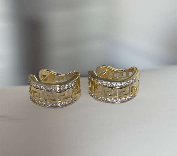 Boucles d'oreilles clés grecques
