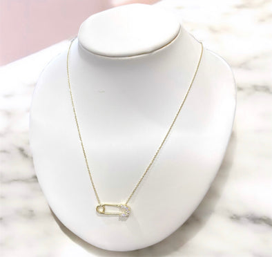 Safety pin necklace
