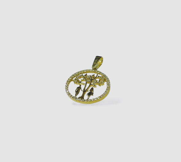 Family tree pendant with chain
