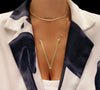 “V” necklace NC086