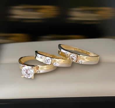 Trio wedding rings