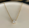 Lab grown diamond solitaire necklace