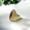 Marquise cabochon ring