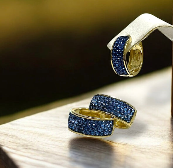 Blue crystal earrings