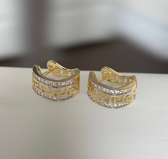 Boucles d'oreilles clés grecques