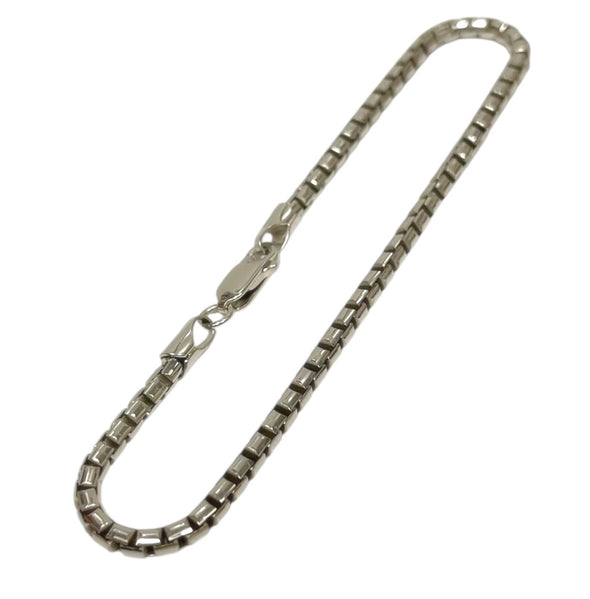 White gold box bracelet