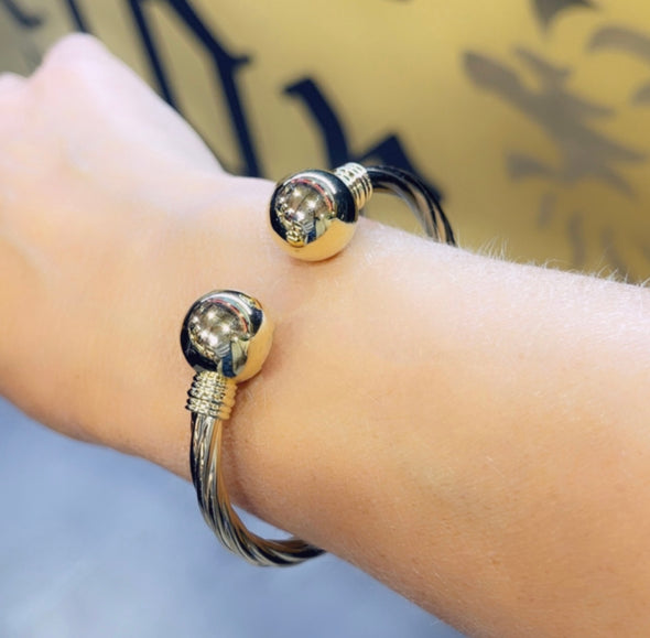 Ball cuff bangle