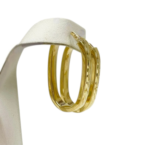 Rectangular diamond cut earrings