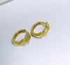 Triple heart huggies earrings