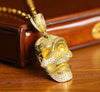 Skull with snake pendant